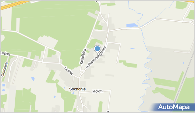 Sochonie, Bohaterów Monte Cassino, mapa Sochonie