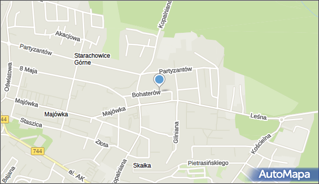 Starachowice, Bohaterów, mapa Starachowic