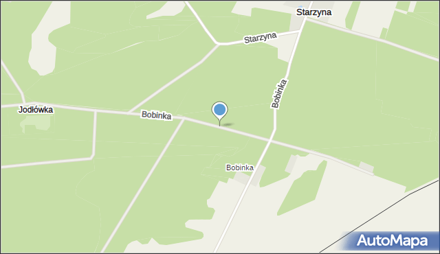 Starzyna, Bobinka, mapa Starzyna