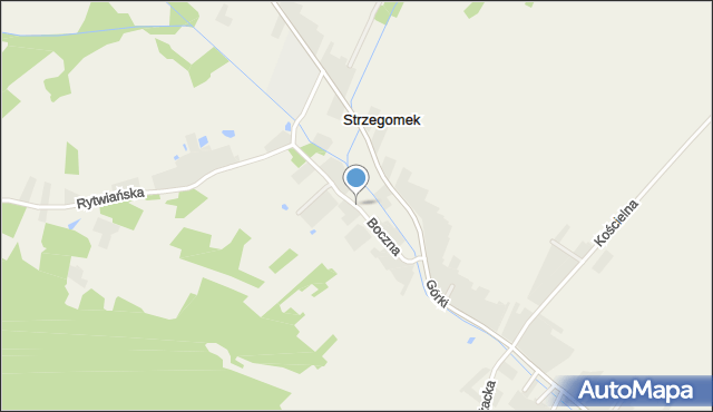 Strzegomek, Boczna, mapa Strzegomek