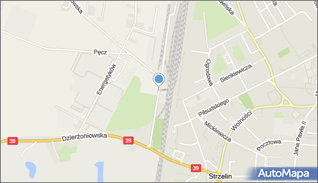 Strzelin, Borowska, mapa Strzelin