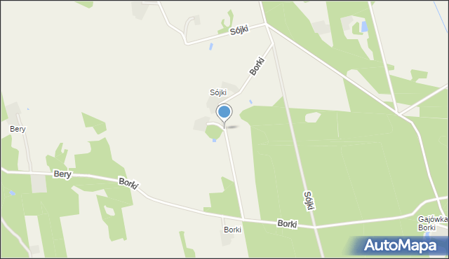 Świątki gmina Klonowa, Borki, mapa Świątki gmina Klonowa