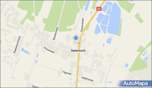 Świerkocin gmina Grudziądz, Borówkowa, mapa Świerkocin gmina Grudziądz