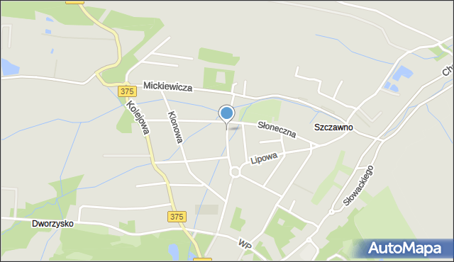 Szczawno-Zdrój, Bohaterów Warszawy, mapa Szczawno-Zdrój