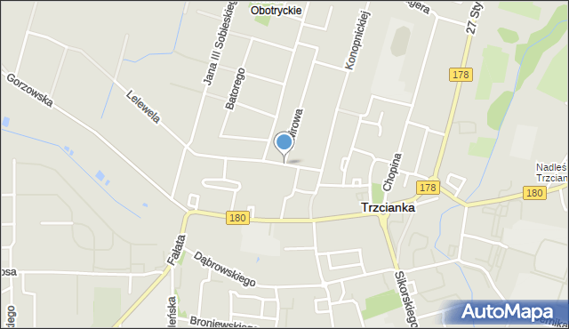 Trzcianka powiat czarnkowsko-trzcianecki, Boczna, mapa Trzcianka powiat czarnkowsko-trzcianecki