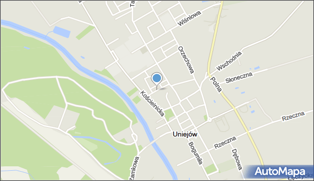 Uniejów, Bojakowskiej Ireny, mapa Uniejów