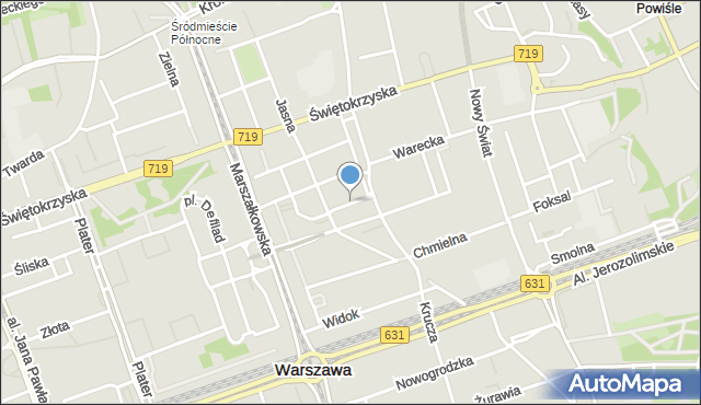 Warszawa, Boduena Gabriela Piotra, mapa Warszawy