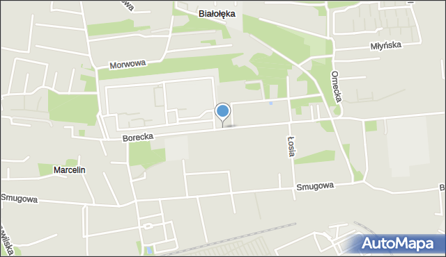 Warszawa, Borecka, mapa Warszawy