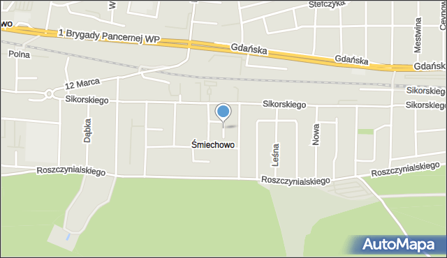 Wejherowo, Boczna, mapa Wejherowo
