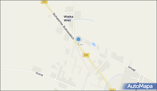 Wielka Wieś gmina Buk, Bohaterów Bukowskich, mapa Wielka Wieś gmina Buk