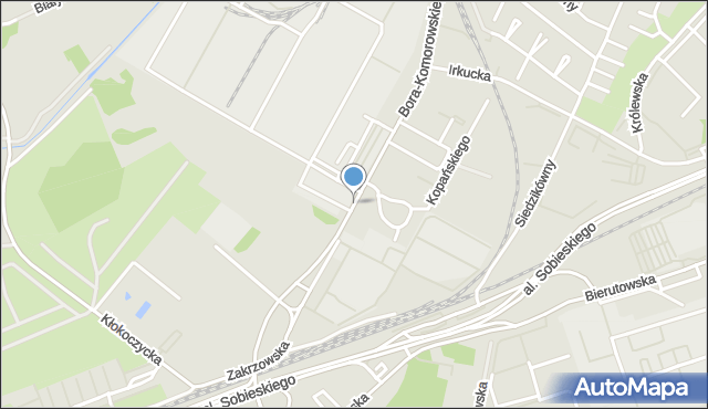 Wrocław, Bora-Komorowskiego Tadeusza, gen., mapa Wrocławia