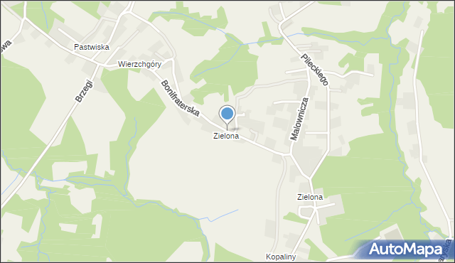 Wrząsowice, Bonifraterska, mapa Wrząsowice