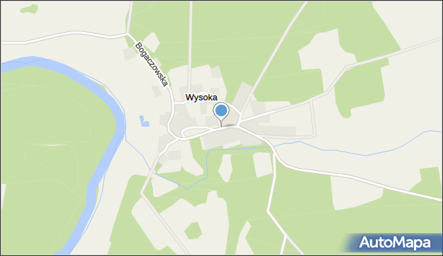 Wysoka gmina Nowogród Bobrzański, Bogaczowska, mapa Wysoka gmina Nowogród Bobrzański