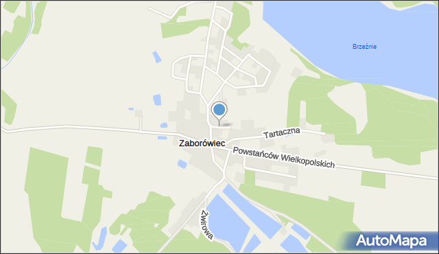 Zaborówiec, Boczna, mapa Zaborówiec