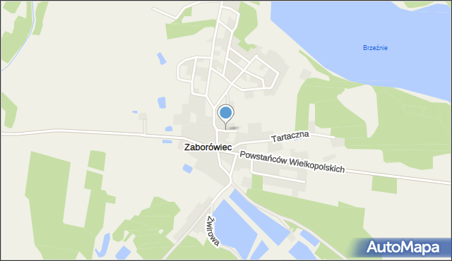 Zaborówiec, Boczna, mapa Zaborówiec