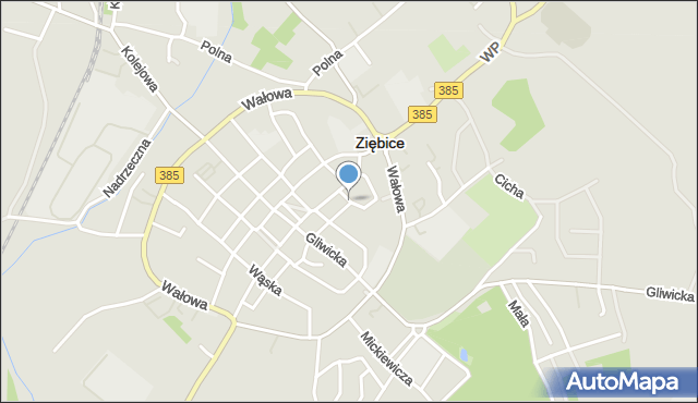 Ziębice, Boczna, mapa Ziębice