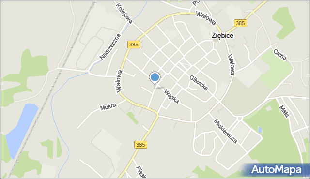 Ziębice, Bohaterów Getta, mapa Ziębice