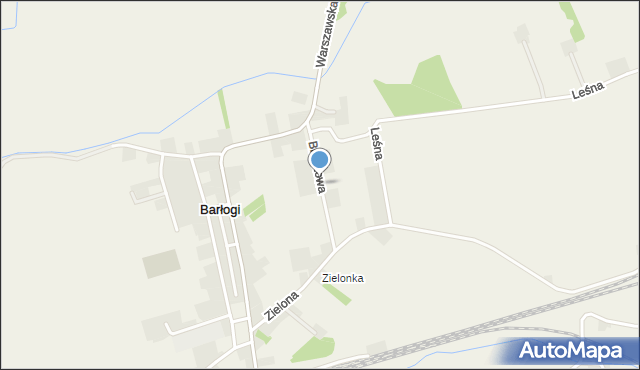 Barłogi gmina Grzegorzew, Brzozowa, mapa Barłogi gmina Grzegorzew