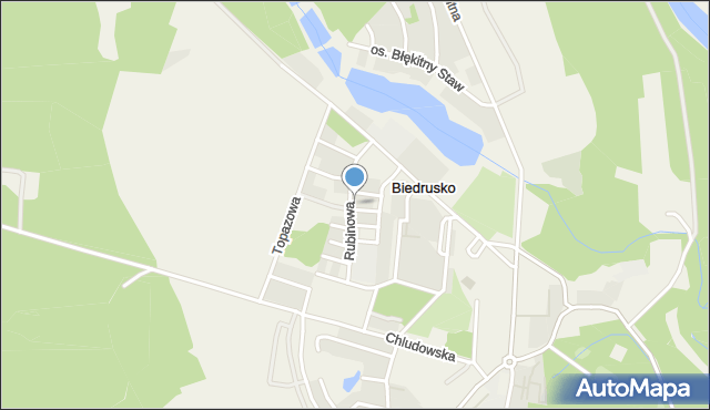 Biedrusko, Brylantowa, mapa Biedrusko