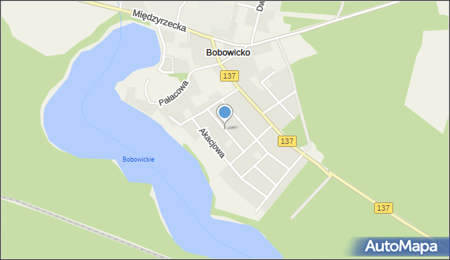 Bobowicko, Brzozowa, mapa Bobowicko