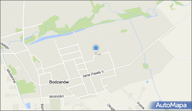 Bodzanów powiat płocki, Brzozowa, mapa Bodzanów powiat płocki