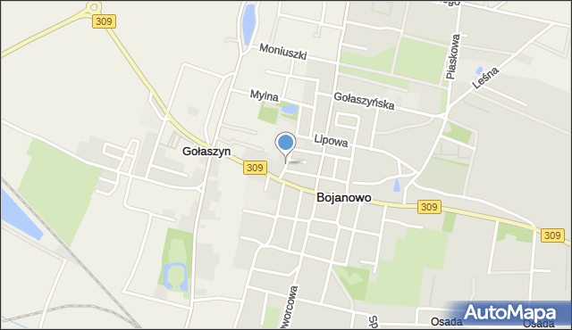 Bojanowo powiat rawicki, Browarowa, mapa Bojanowo powiat rawicki