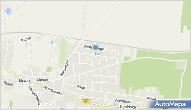 Bralin powiat kępiński, Braci Grossków, mapa Bralin powiat kępiński
