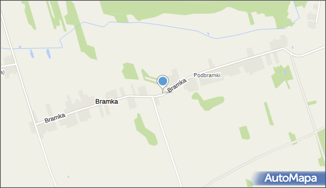 Bramka gmina Kłoczew, Bramka, mapa Bramka gmina Kłoczew