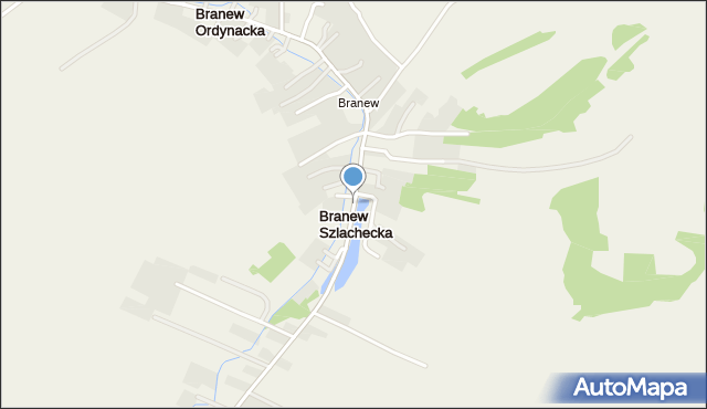 Branew Szlachecka, Branew Szlachecka, mapa Branew Szlachecka
