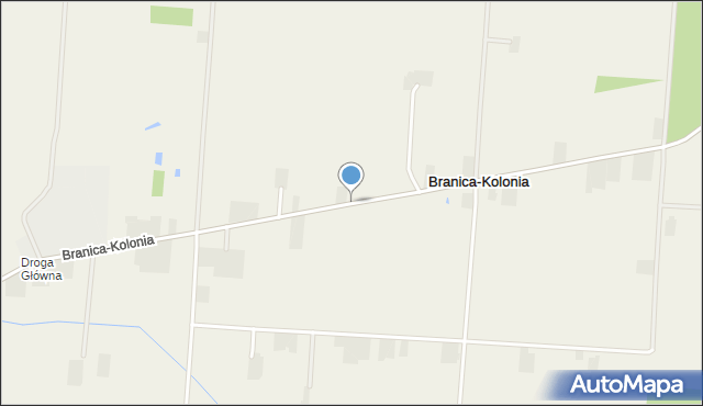 Branica-Kolonia gmina Wohyń, Branica-Kolonia, mapa Branica-Kolonia gmina Wohyń