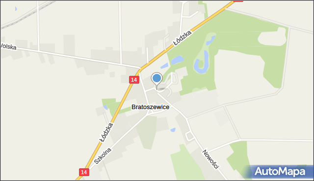 Bratoszewice, Bratoszewice, mapa Bratoszewice