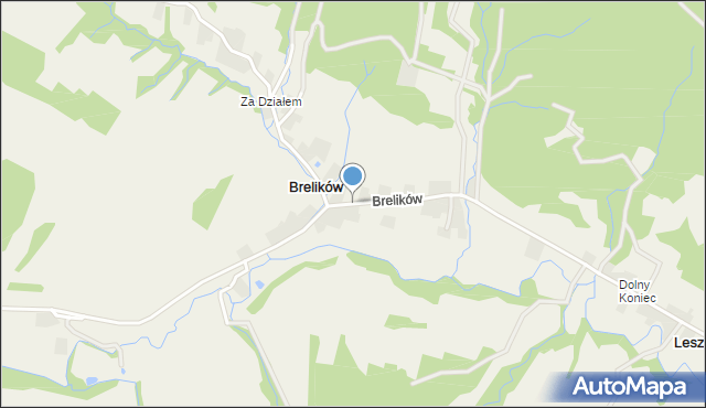 Brelików, Brelików, mapa Brelików