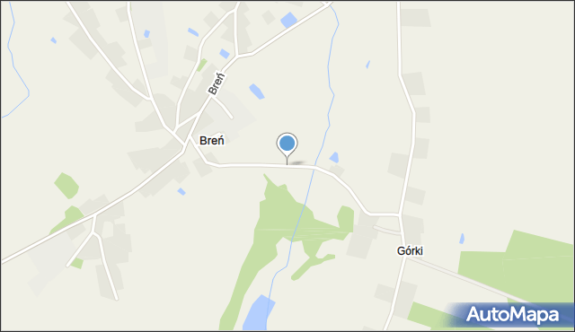 Breń gmina Bierzwnik, Breń, mapa Breń gmina Bierzwnik