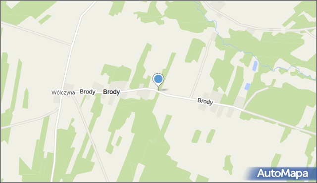 Brody gmina Jastrzębia, Brody, mapa Brody gmina Jastrzębia