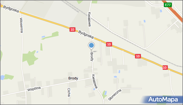 Brody gmina Płońsk, Brody, mapa Brody gmina Płońsk