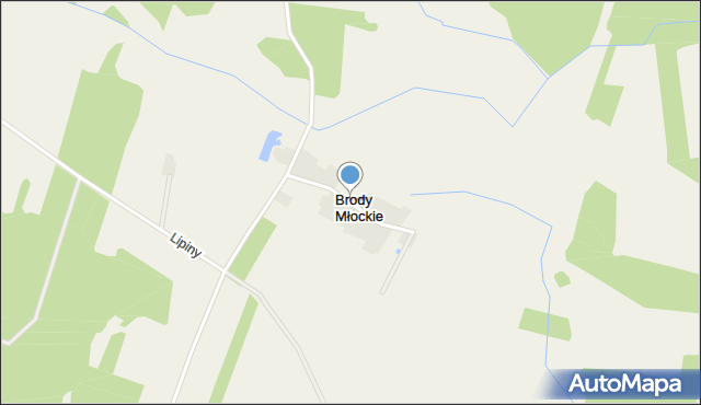 Brody Młockie, Brody Młockie, mapa Brody Młockie