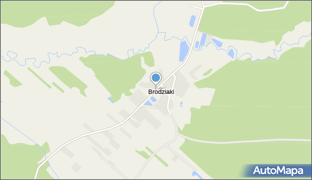 Brodziaki, Brodziaki, mapa Brodziaki