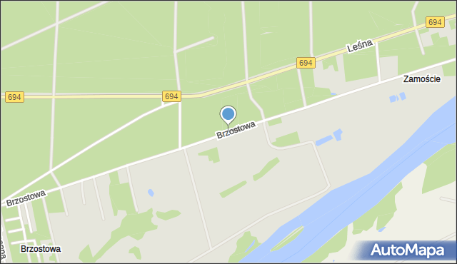 Brok powiat ostrowski, Brzostowa, mapa Brok powiat ostrowski