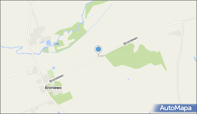 Broniewo gmina Sadki, Broniewo, mapa Broniewo gmina Sadki