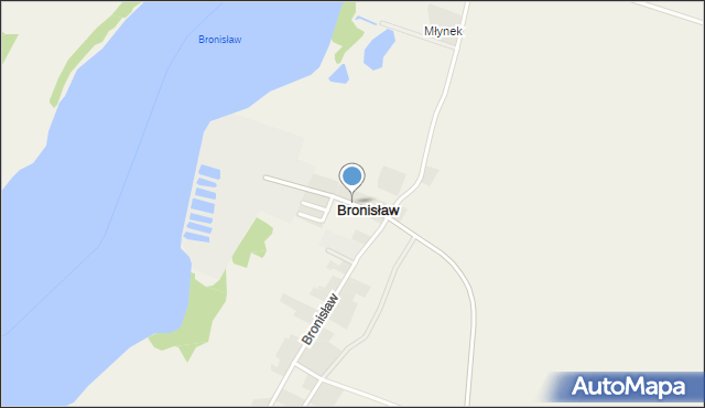 Bronisław gmina Strzelno, Bronisław, mapa Bronisław gmina Strzelno