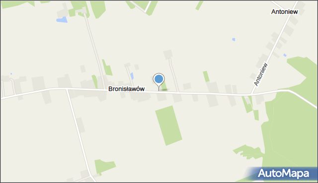 Bronisławów gmina Głowno, Bronisławów, mapa Bronisławów gmina Głowno