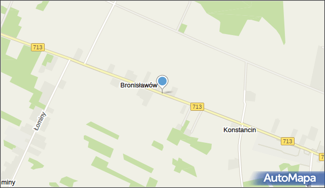 Bronisławów gmina Ujazd, Bronisławów, mapa Bronisławów gmina Ujazd