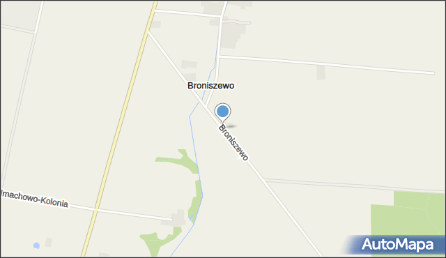 Broniszewo gmina Tykocin, Broniszewo, mapa Broniszewo gmina Tykocin