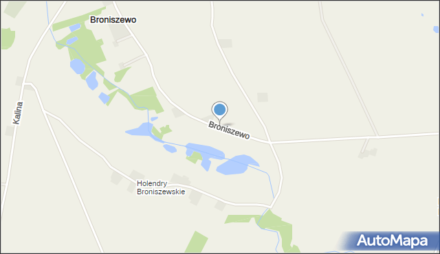 Broniszewo gmina Wierzbinek, Broniszewo, mapa Broniszewo gmina Wierzbinek