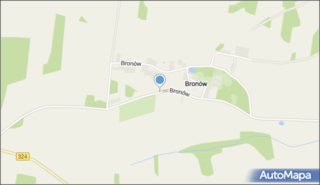 Bronów gmina Góra, Bronów, mapa Bronów gmina Góra