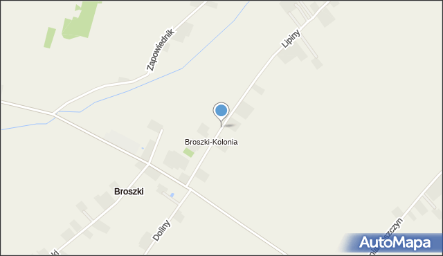 Broszki, Broszki-Kolonia, mapa Broszki