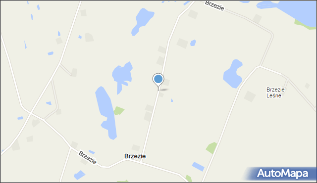 Brzezie gmina Babiak, Brzezie, mapa Brzezie gmina Babiak