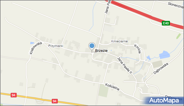 Brzezie gmina Kłaj, Brzezie, mapa Brzezie gmina Kłaj