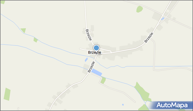 Brzezie gmina Trzebnica, Brzezie, mapa Brzezie gmina Trzebnica