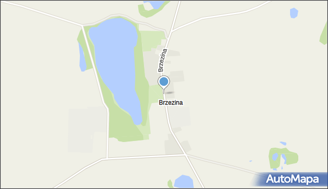 Brzezina gmina Dolice, Brzezina, mapa Brzezina gmina Dolice